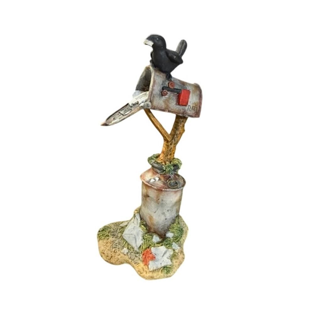 Vtg Lowell Davis Figure Mailbox Bird "Checks in the Mail" Figurine Schmid 1991